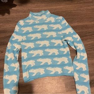 BDG UO Blue Polar Bear Print Top